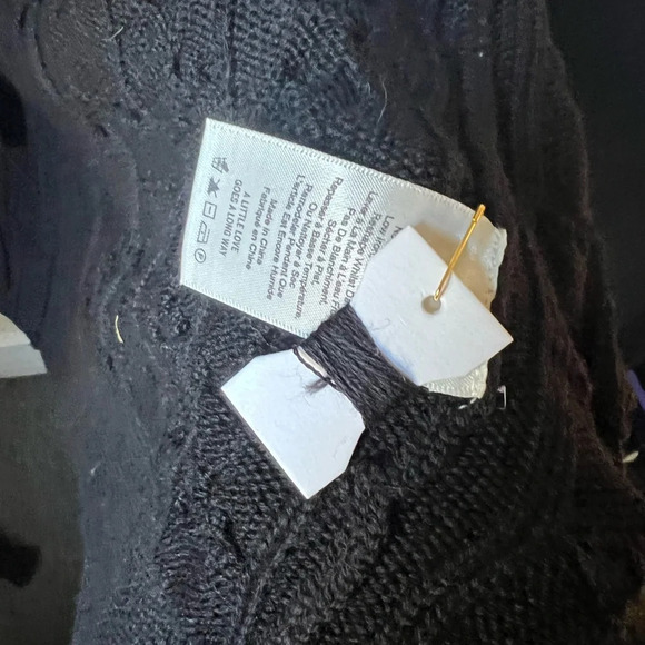 Wilfred Black Merino Wool Cable Knit Cardigan, size XS - Picture 5 of 5